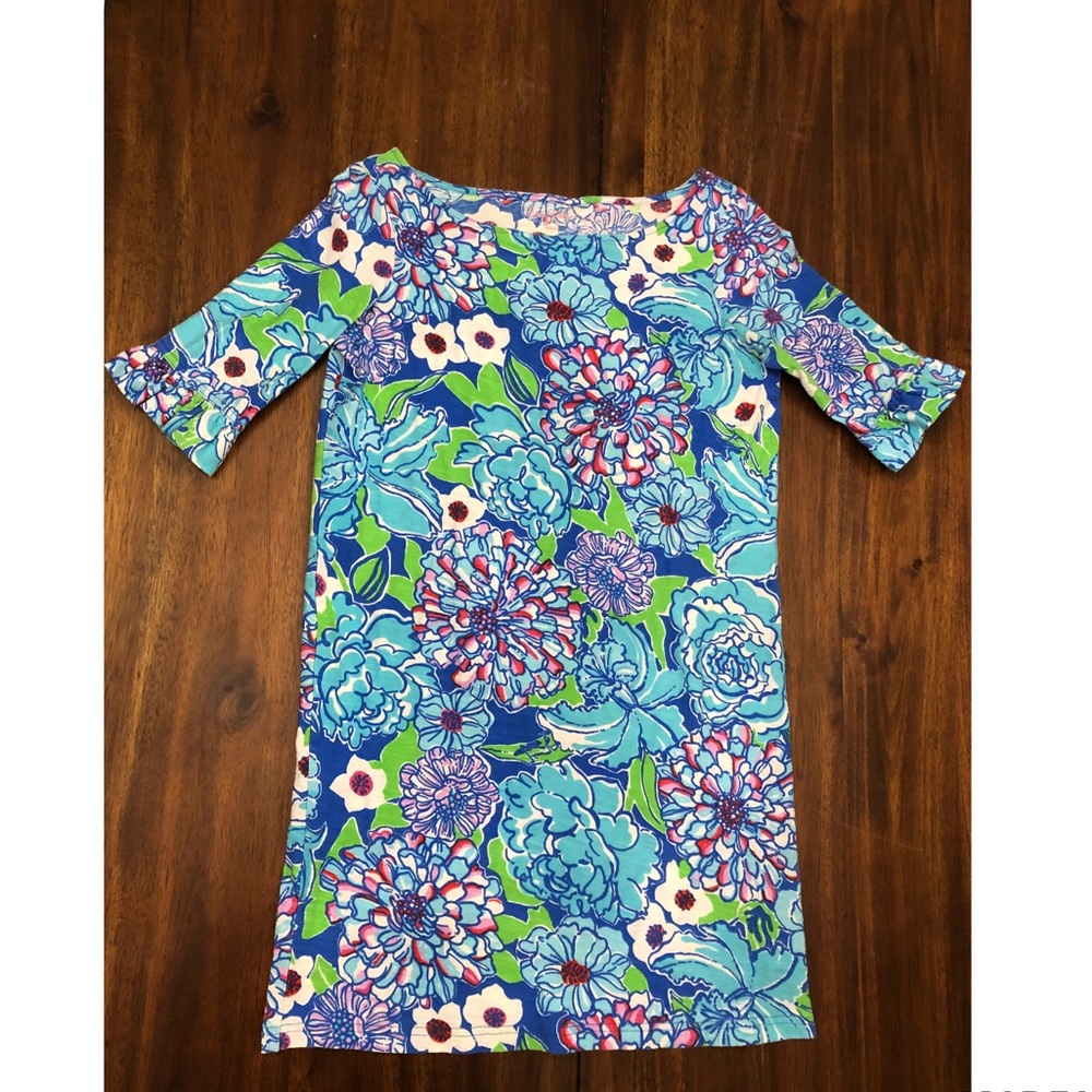 Lilly Pulitzer Worth Blue Mayflower Somerset dress - Picture 2 of 4